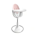 Стульчик для кормления Bloom Fresco White в комплекте с хлопковыми вкладышами - Blush pink