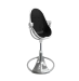 Стульчик для кормления Bloom Fresco Silver в комплекте с вкладышами из экокожи - Midnight black