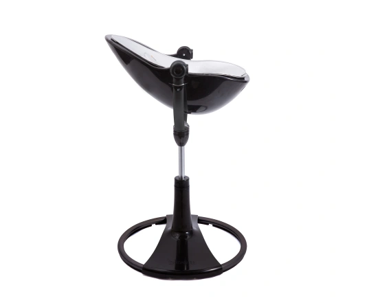 Стульчик для кормления Bloom Fresco Black в комплекте с вкладышами из экокожи - Lunar silver