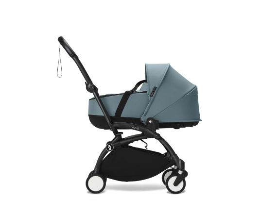 Универсальная коляска 2 в 1 с люлькой newborn shell Stokke YOYO³ Aqua (шасси Black)
