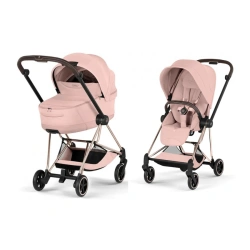 Коляска 2 в 1 Cybex MIOS Style Collection 5.0 - peach pink (шасі Rosegold) - зображення