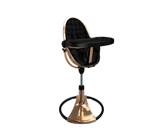 Стульчик для кормления Bloom Fresco Rose gold в комплекте с хлопковыми вкладышами - Midnight Black