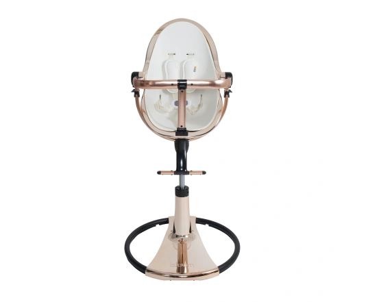 Стільчик для годування Bloom Fresco Rose Gold в комплекті із вставками з екошкіри - Coconut white