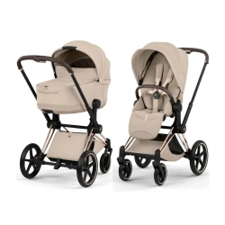 Коляска Cybex PRIAM Style Collection 5.0 - cozy beige (шасі Rosegold) - изображение