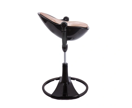 Стульчик для кормления Bloom Fresco Black в комплекте с вкладышами из экокожи - Rose Gold