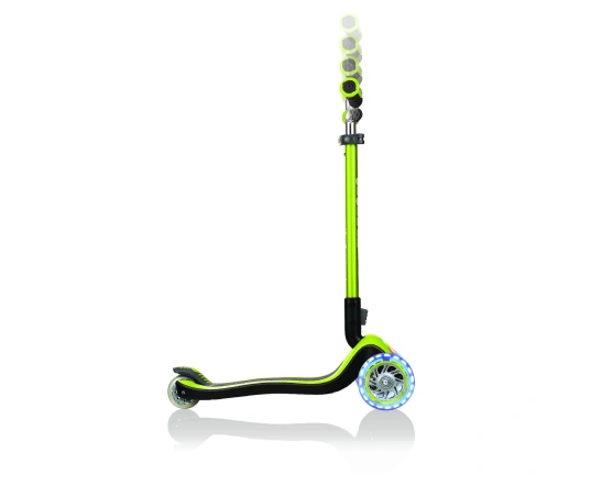 Самокат GLOBBER серії ELITE PRIME зелений, колеса з підсвіткою, 50кг, 3+, 3 колеса