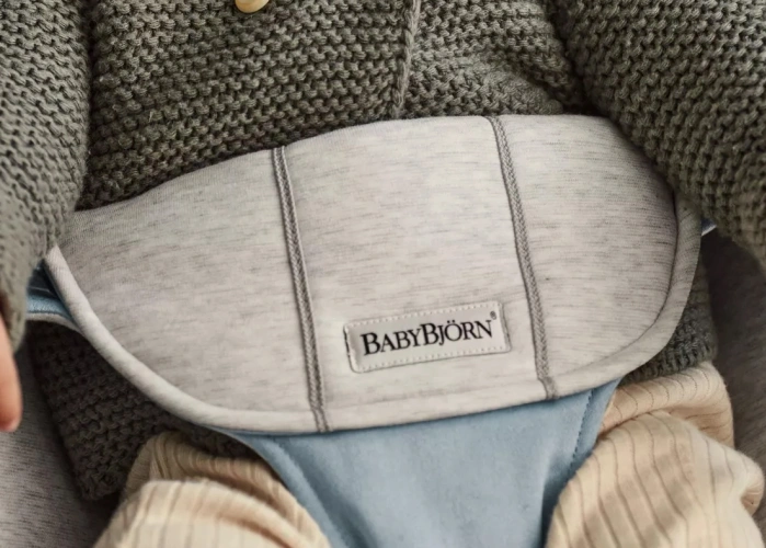 Купить Кресло-шезлонг Balance Soft BabyBjörn (ткань хлопок/джерси) - Синий/Светло-серый с доставкой по Украине | KIDSLINE-33 - изображение