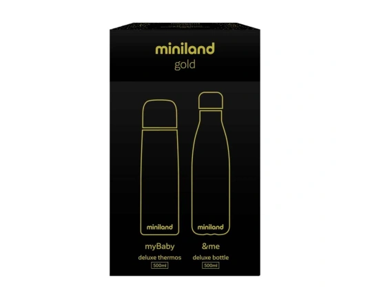 Набір термос для рідин + термопляшка золото Miniland Mybaby&Me Gold 500ML