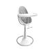 Стульчик для кормления Bloom Fresco White в комплекте с вкладышами из экокожи - Lunar silver