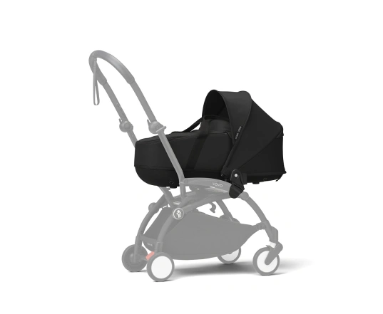 Универсальная коляска 2 в 1 с люлькой newborn shell Stokke YOYO³ Black (шасси White)