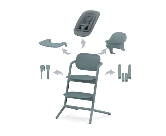 Стульчик для кормления 4 в 1 Cybex LEMO - stone blue