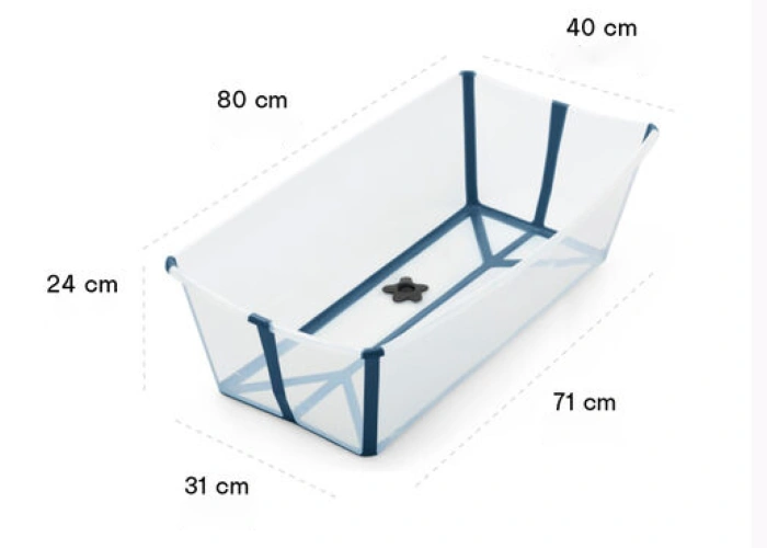 Stokke FLEXI BATH XL синя – складна дитяча ванночка-36 - зображення