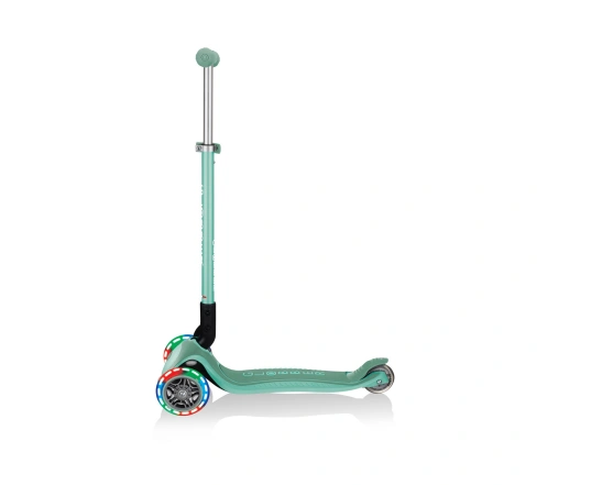 Самокат GLOBBER серії PRIMO FOLDABLE PLUS LIGHTS, м'ятний, колеса з підсвіткою, 50кг, 3+