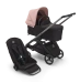 Универсальная коляска 2в1 Bugaboo DRAGONFLY - black/grey melange morning pink