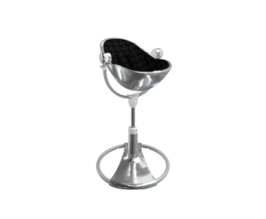 Стульчик для кормления Bloom Fresco Silver в комплекте с хлопковыми вкладышами - Midnight black
