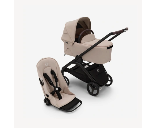 Універсальна коляска 2в1 Bugaboo DRAGONFLY - black/desert taupe-desert taupe
