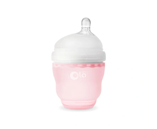 Силиконовая антиколиковая бутылочка Olababy GentleBottle Rose 120 мл