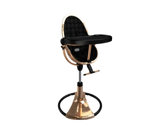 Стульчик для кормления Bloom Fresco Rose gold в комплекте с хлопковыми вкладышами - Midnight Black