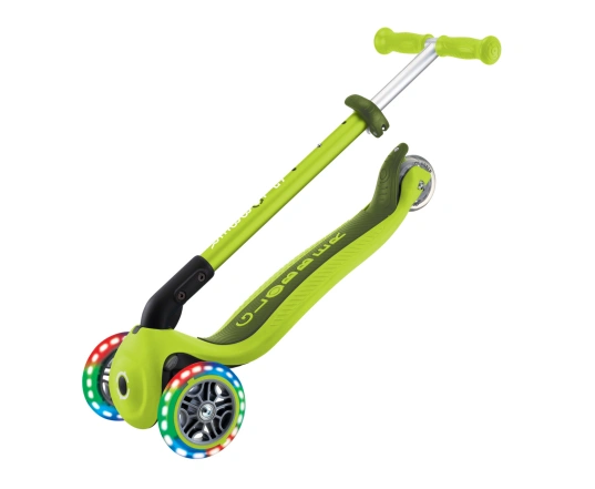 Самокат GLOBBER серії PRIMO FOLDABLE LIGHTS, зелений, колеса з підсвіткою, 50кг, 3+