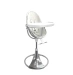 Стульчик для кормления Bloom Fresco Silver в комплекте с хлопковыми вкладышами - Coconut white