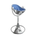 Стульчик для кормления Bloom Fresco Silver в комплекте с вкладышами из экокожи - Riviera blue