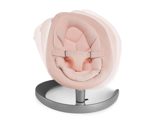 Шезлонг - качалка Nuna Leaf Grow с игрушечной дугой Peach, персиковый