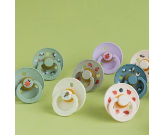 Пустушка BIBS Pacifier Studio Colour Ladybug Latex Size 2 Violet Sky