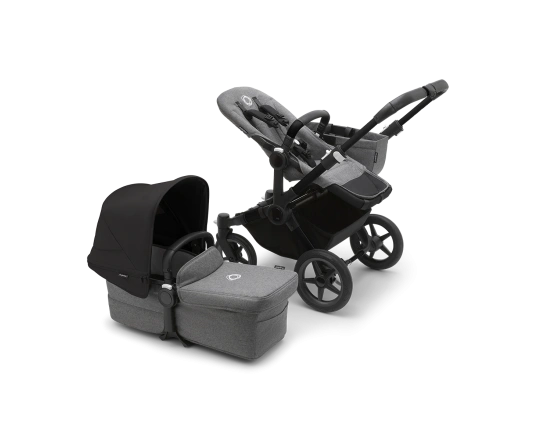 Універсальна коляска 2в1 Bugaboo Donkey5 Mono Midnight black/Grey mélange-Midnight black