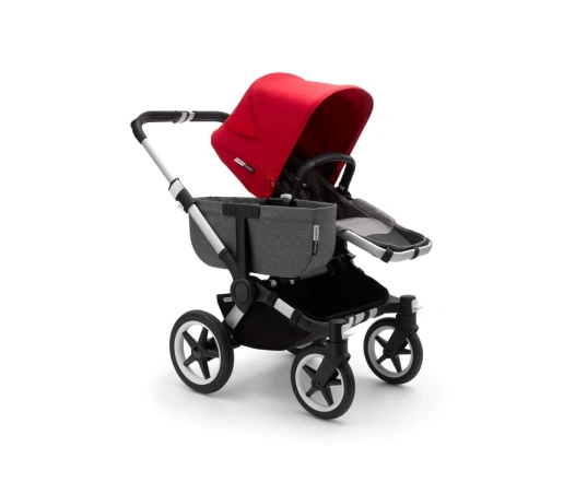 Универсальная коляска 2в1 Bugaboo Donkey3 Mono Alu/Grey Melange/Red