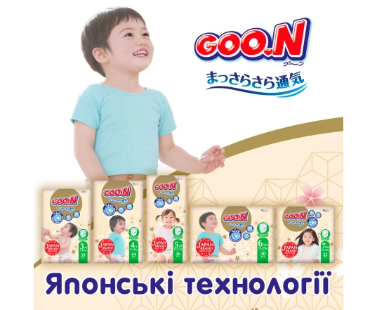 Трусики-підгузки GOO.N Premium Soft для дітей 12-17 кг (розмір 5(XL), унісекс, 36 шт)