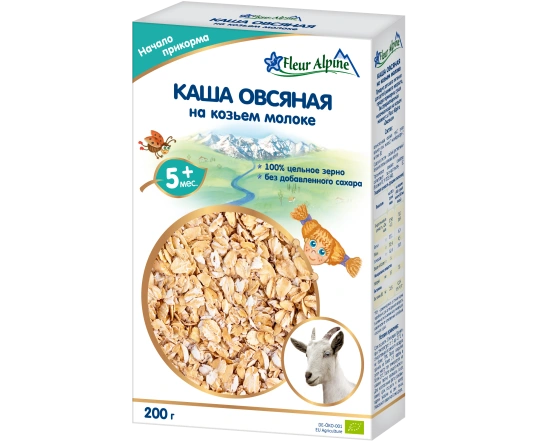 Каша на козячому молоці Fleur Alpine Вівсяна 200г.