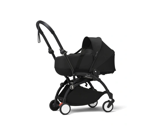 Универсальная коляска 2 в 1 с люлькой newborn shell Stokke YOYO³ Black (шасси Black)