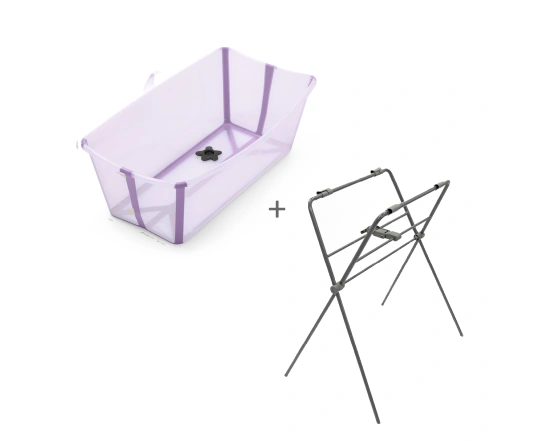 Комплект ванночка для купання Stokke FLEXI BATH та ніжки FLEXI BATH Stand - лавандовий