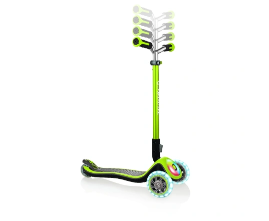 Самокат GLOBBER серії ELITE PRIME зелений, колеса з підсвіткою, 50кг, 3+, 3 колеса
