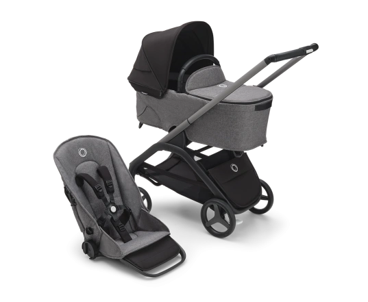 Универсальная коляска 2в1 Bugaboo DRAGONFLY - grafite/grey melange midnight black