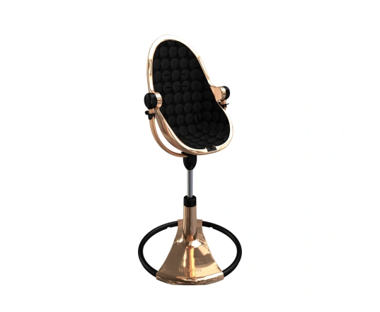 Стульчик для кормления Bloom Fresco Rose gold в комплекте с хлопковыми вкладышами - Midnight Black