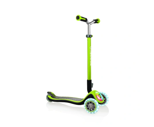 Самокат GLOBBER серії ELITE PRIME зелений, колеса з підсвіткою, 50кг, 3+, 3 колеса
