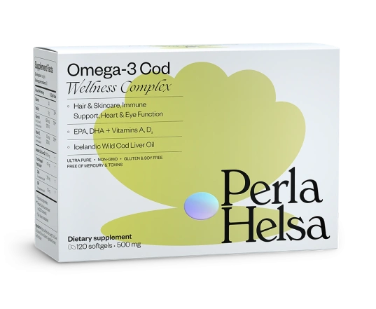 Диетическая добавка Perla Helsa Омега-3 из печени трески №120