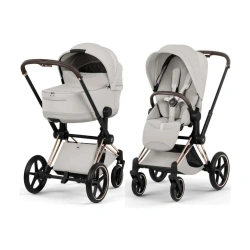 Коляска Cybex PRIAM Style Collection 5.0 - city grey (шасі Rosegold) - изображение