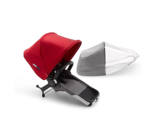 Универсальная коляска 2в1 Bugaboo Donkey3 Mono Alu/Grey Melange/Red
