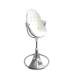 Стульчик для кормления Bloom Fresco Silver в комплекте с хлопковыми вкладышами - Coconut white