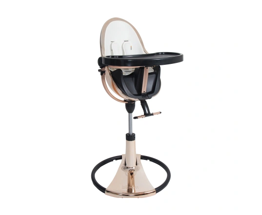 Стільчик для годування Bloom Fresco Rose Gold в комплекті із вставками з екошкіри - Coconut white