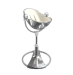 Стульчик для кормления Bloom Fresco Silver в комплекте с вкладышами из экокожи - Coconut white
