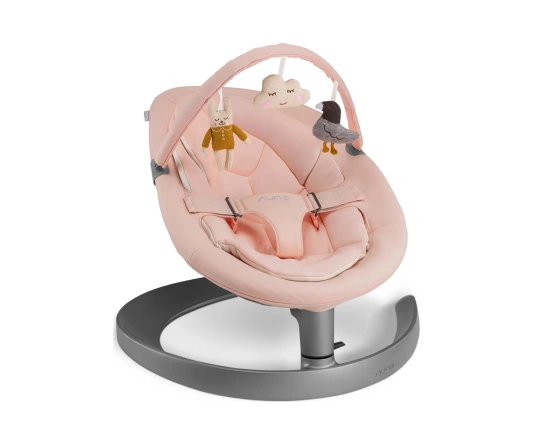 Шезлонг - качалка Nuna Leaf Grow с игрушечной дугой Peach, персиковый