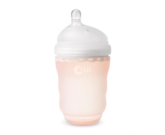 Силиконовая антиколиковая бутылочка Olababy GentleBottle Coral 240 мл
