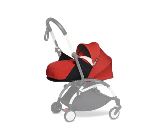 Універсальна коляска Stokke YOYO³ + компактна люлька BABYZEN Red (шасі White)