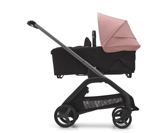 Универсальная коляска 2в1 Bugaboo DRAGONFLY - black/grey melange morning pink