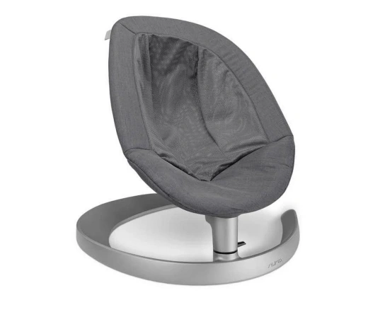 Шезлонг - качалка NUNA Leaf Grow с игрушечной дугой Granite, серый