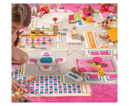 Килим IVI 3D Play Carpets Playhouse Pink 134х200 см