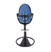 Стульчик для кормления Bloom Fresco Black в комплекте с вкладышами из экокожи - Riviera blue